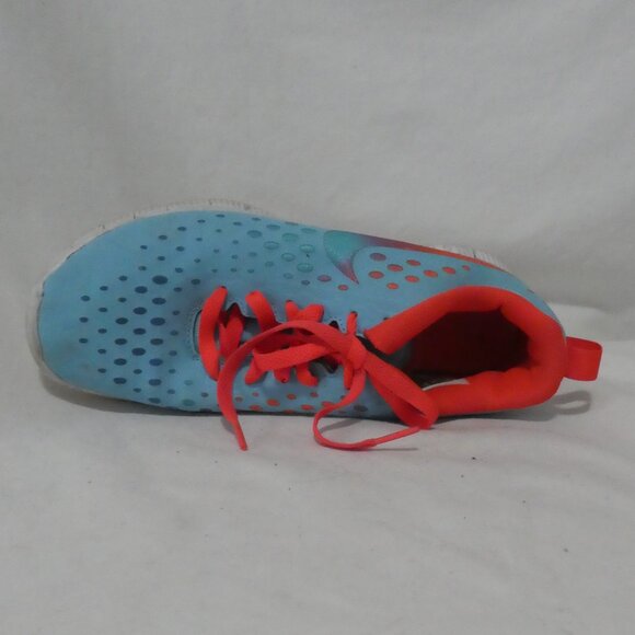 NIKE | 6.5Y | Nike Free 5.0 Turquoise Blue & Neon Orange Sneakers - Gym - Shoe - Picture 6 of 14